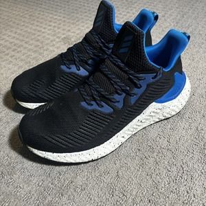 Adidas AlphaBoost 'Glory Blue Black' Running Shoes Low Top Lace Up Mens Size 11